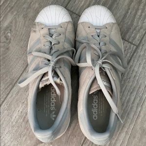 Grey Adidas Superstars